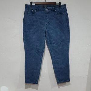 Halston Exotic Patterned Jeans 